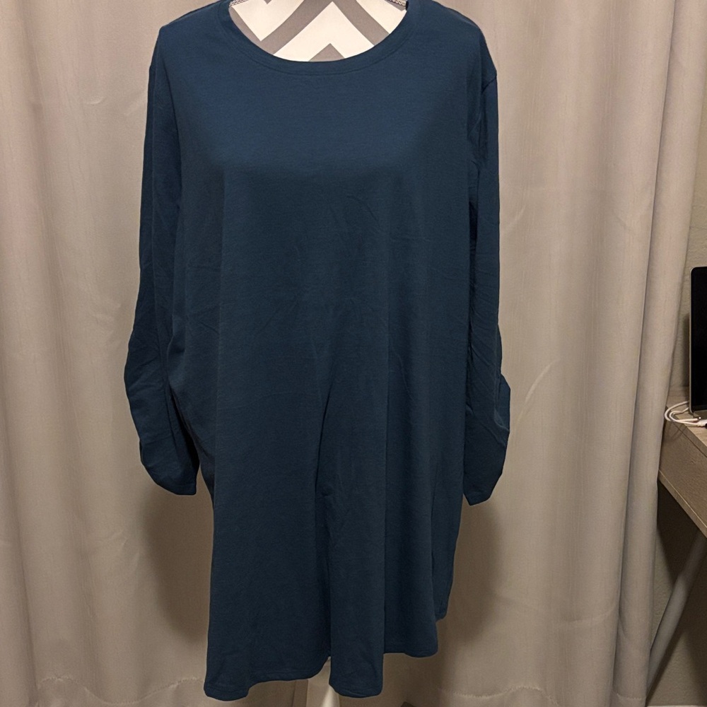 Lane Bryant Teal Long Sleeve Top